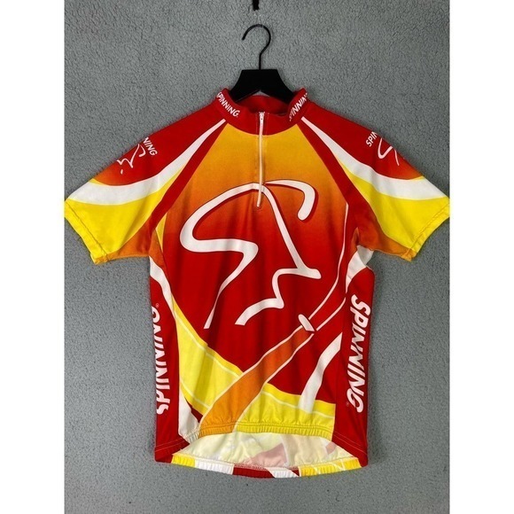 Men's Medium Cycling Shirt 1/4 Zip Spinning Enthusiast Bicycle Jersey Comfort - Picture 5 of 10